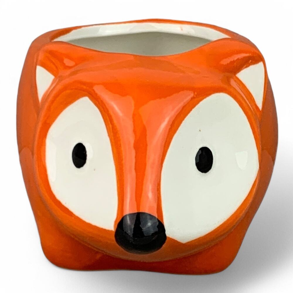 Flora the Fox Ceramic Animal Planter Pot for Succulents or Small Plants - Picture 3 of 8